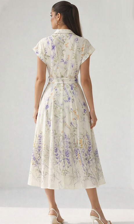 VESTIDO MIDI FLORES RUTH