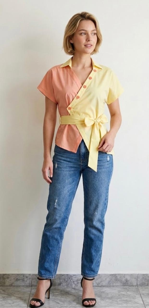 BLUSA BICOLOR